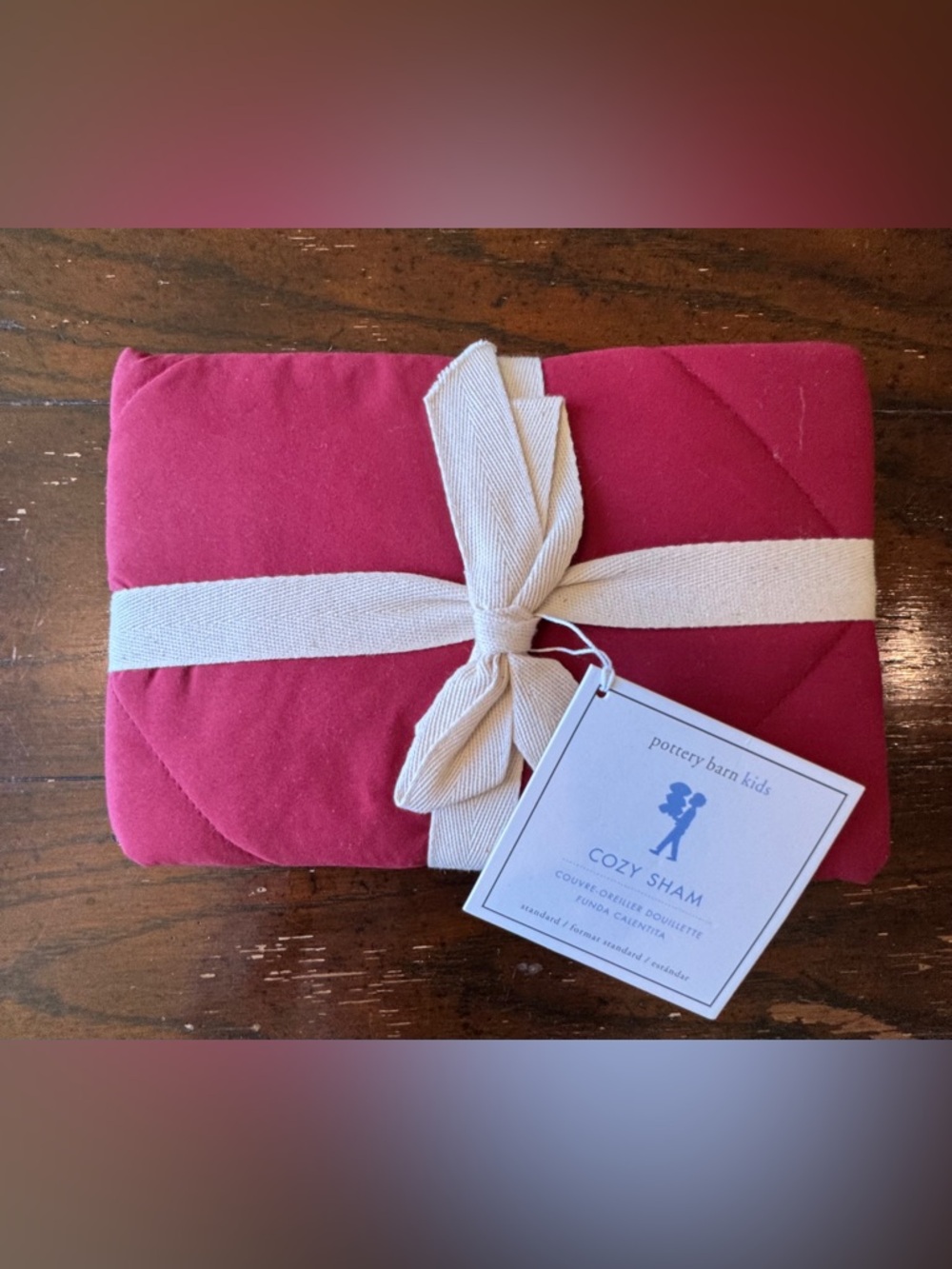 Pottery Barn Kids Quilted Sham Red Standard Cozy Bedding NWT